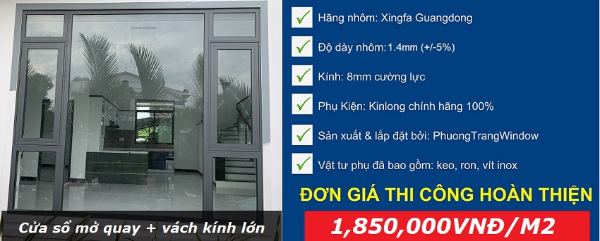 Giá cửa nhôm Xingfa chính hãng và Việt Nam