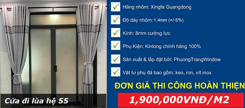 Giá cửa nhôm Xingfa chính hãng và Việt Nam