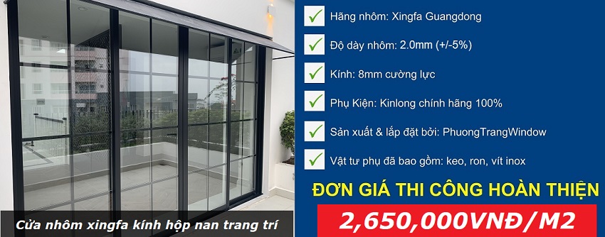 Giá cửa nhôm Xingfa chính hãng và Việt Nam