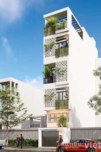 Mẫu nhà đẹp 5 tầng đẹp xây trọn gói 4.6 tr m2 bao ép cọc 2023