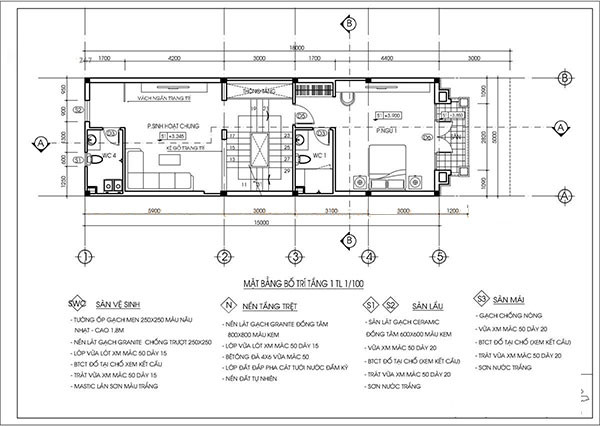 Mẫu nhà 3 tầng lầu 5x15 thiết kế hiện đại