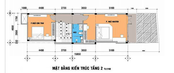 Mẫu nhà 3 tầng lầu 5x15 thiết kế hiện đại