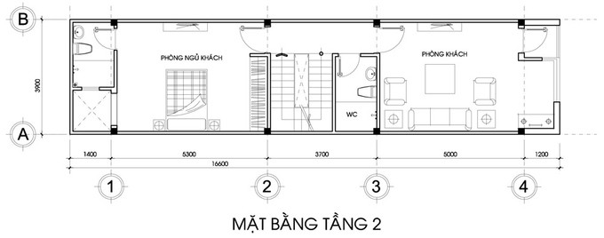 MẪU NHÀ PHỐ ỐNG 3 TẦNG GARA 4X15 ĐẸP